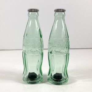 Coca Cola Glass Bottle Salt and Pepper Shakers